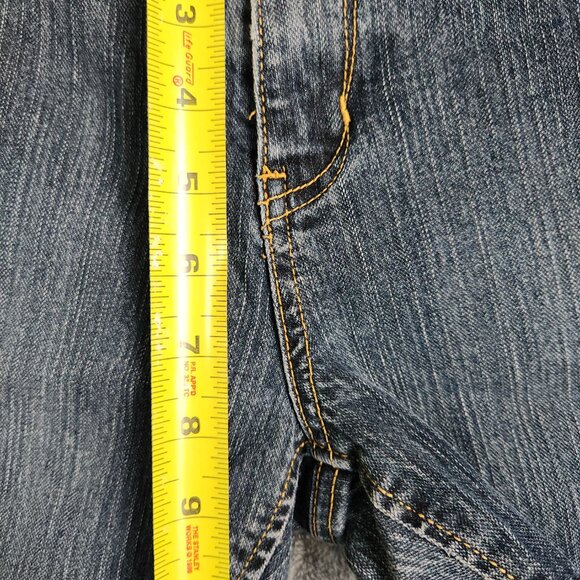 LEVEL EIGHT WOMENS JUNIOR DENIM STRAIGHT JEANS SIZE 11 34x26 LOW RISE BLUE EUC - Picture 8 of 10